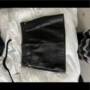 Alexander Wang black leather mini skirt size 6